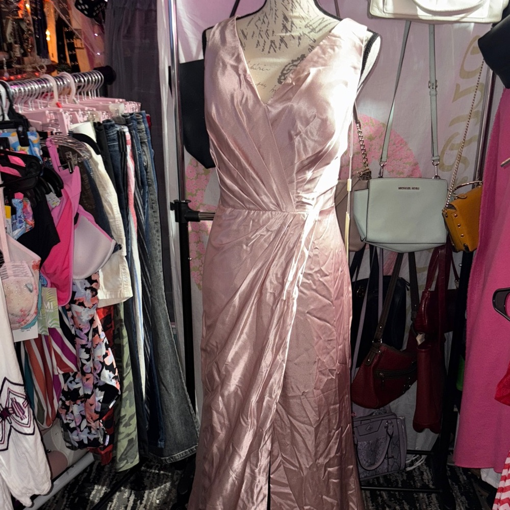Chic Blush Maxi Wrap Dress